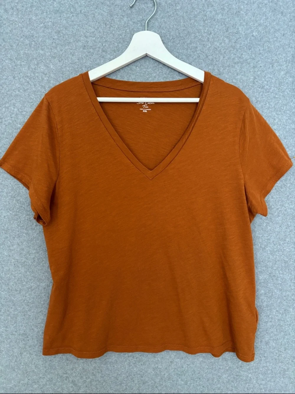 J. Crew Short-sleeve vintage cotton V-neck tee XXL Adobe